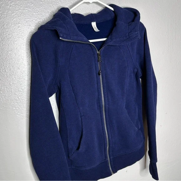LULULEMON SCUBA HOODIE HEATHERED HERO BLUE JACKET - Picture 4 of 9